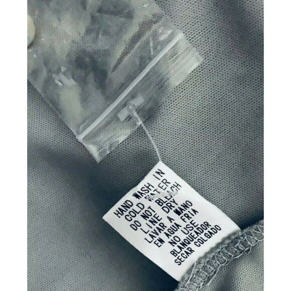 Entro Womens Small Gray Floral Pintuck Sleeveless Shirt Dress Pullover NWT - Picture 5 of 6